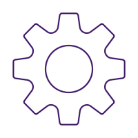 purple icon gear
