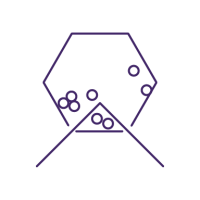 purple icon of octagon lottery ball machine