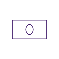 purple icon of paper money